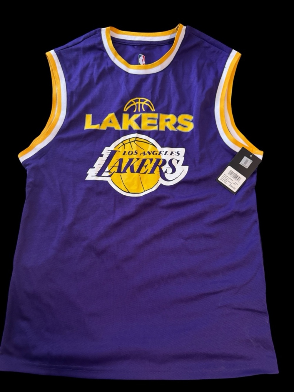 New Los Angeles Lakers Purple & Gold Sleeveless Jersey shirt medium